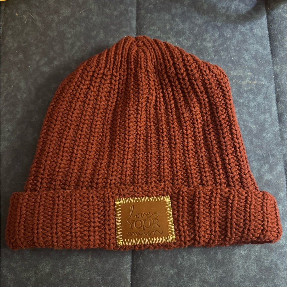 Love Your Melon Maroon Cuffed Beanie Winter Hat